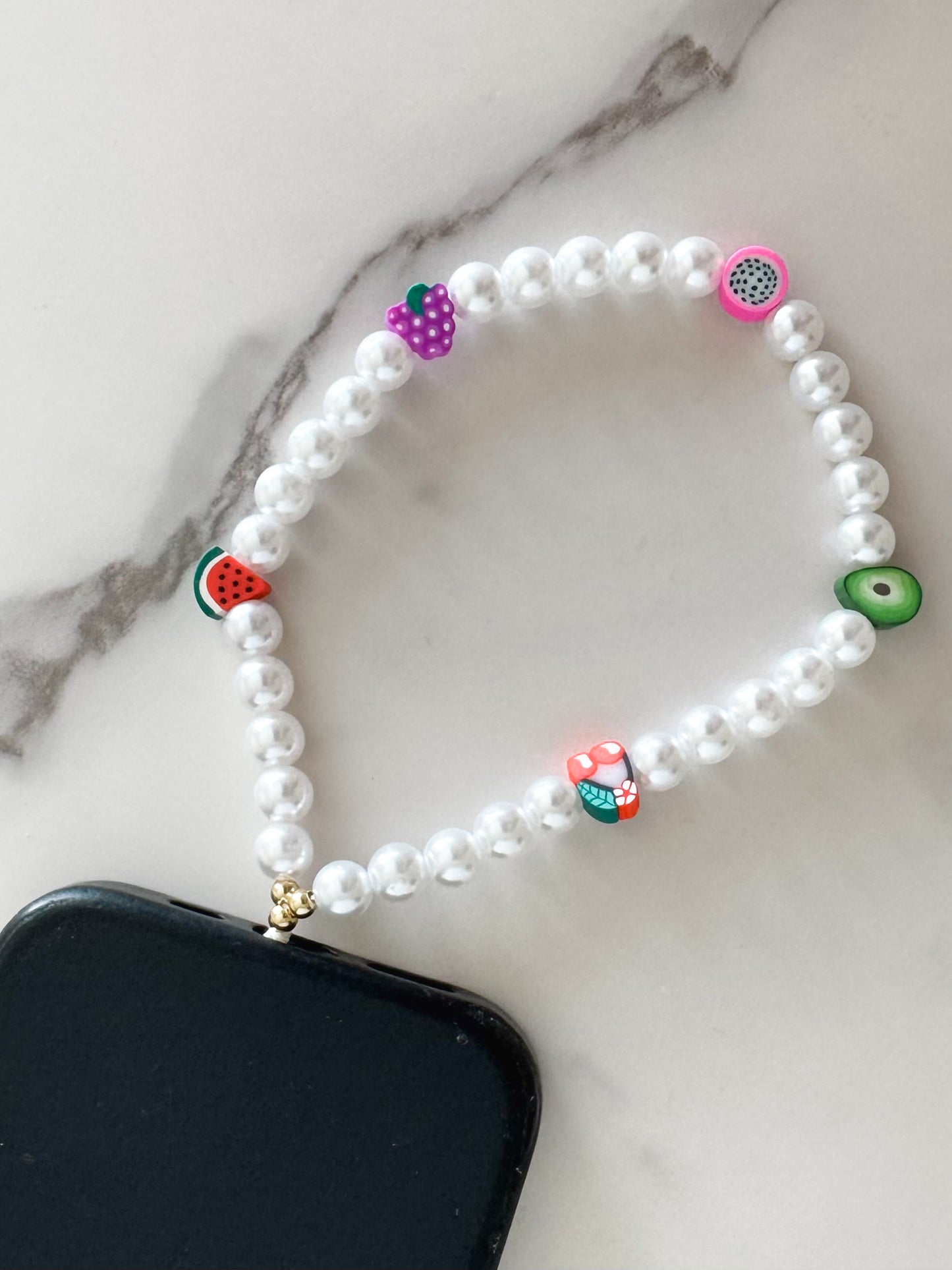 fruity pearls phone charm strap