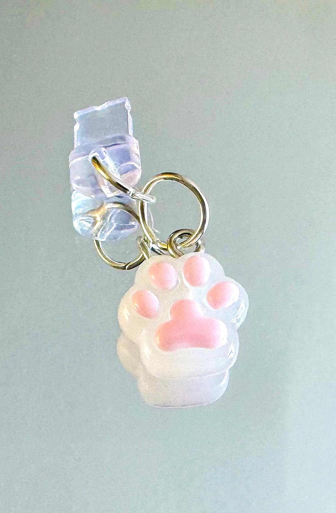 pink paw charge port charm