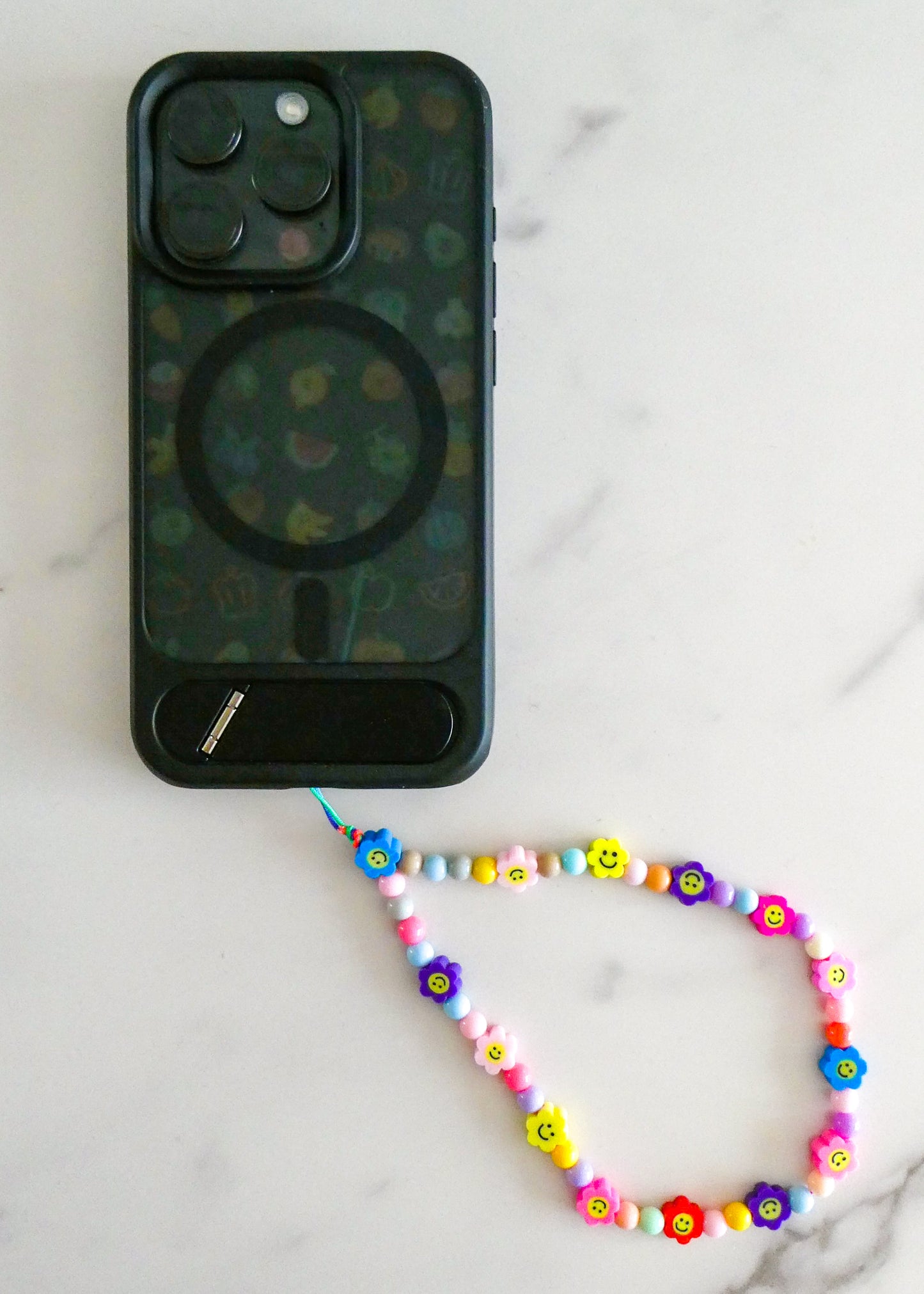 flower power phone charm strap