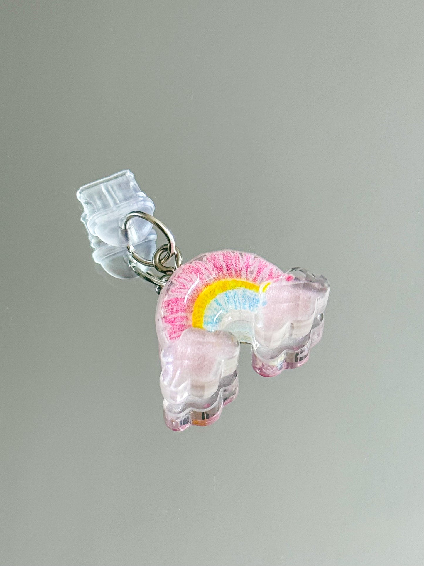 pastel rainbow charge port charm